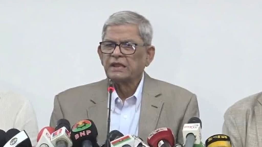 ওয়াসার পানি নিয়ে মির্জা ফখরুলের অসন্তোষ