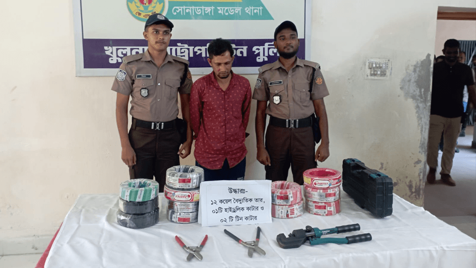 সোনাডাঙ্গায় বৈদ্যুতিক দোকানের চাল কেটে চুরি, ২৪ ঘণ্টার মধ্যে আটক চোর